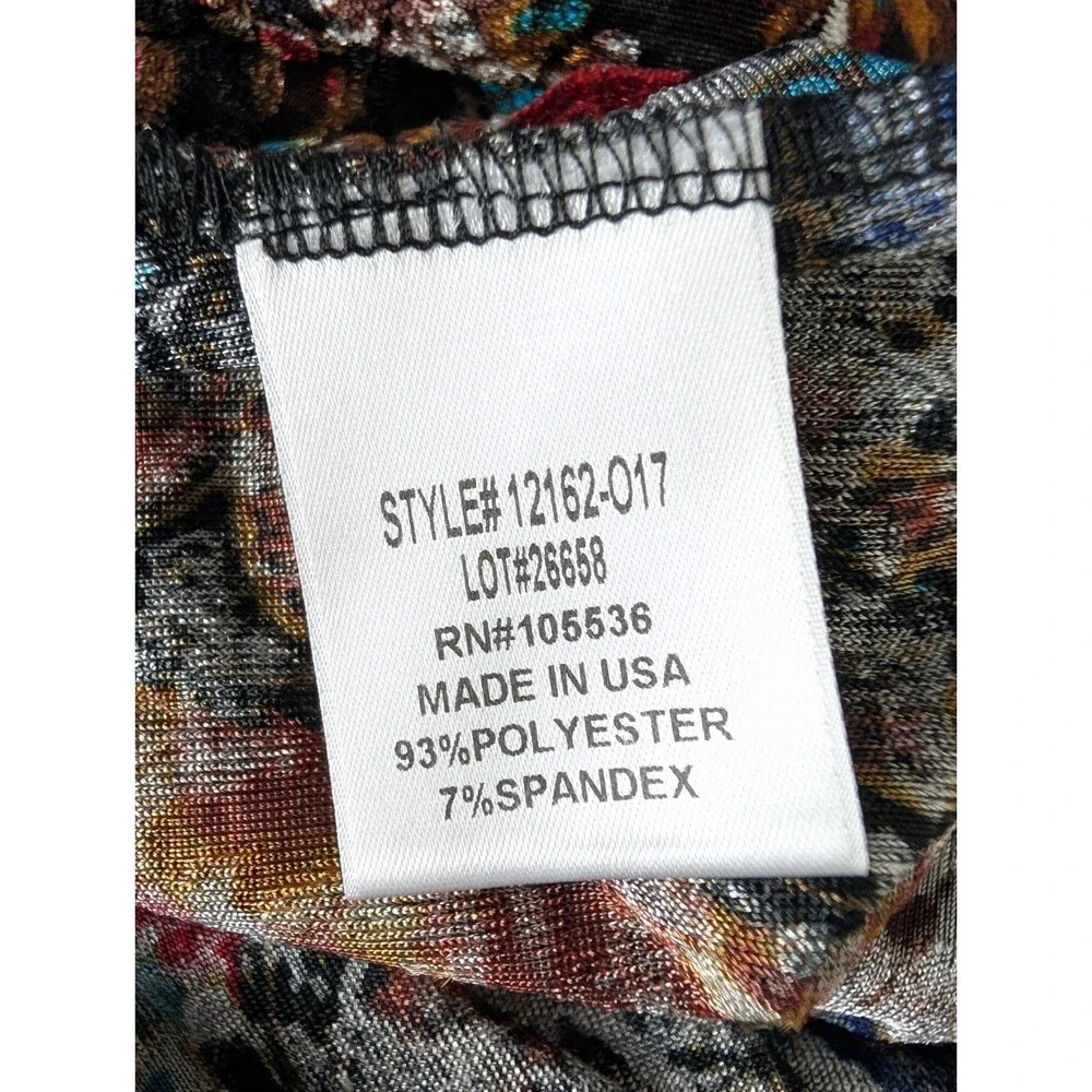 Slinky Brand Paisley Burnout Velvet Cardigan Size L